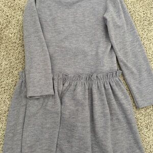 Girls' Long Sleeve Purple/Grey Knit Dress